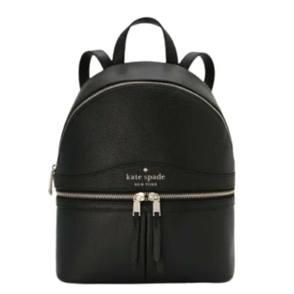 Kate Spade Mini Black Leather Backpack - Picture 1 of 6